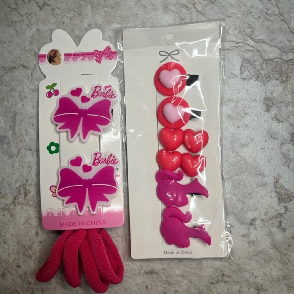 Barbie Pink Hair Accessories Set